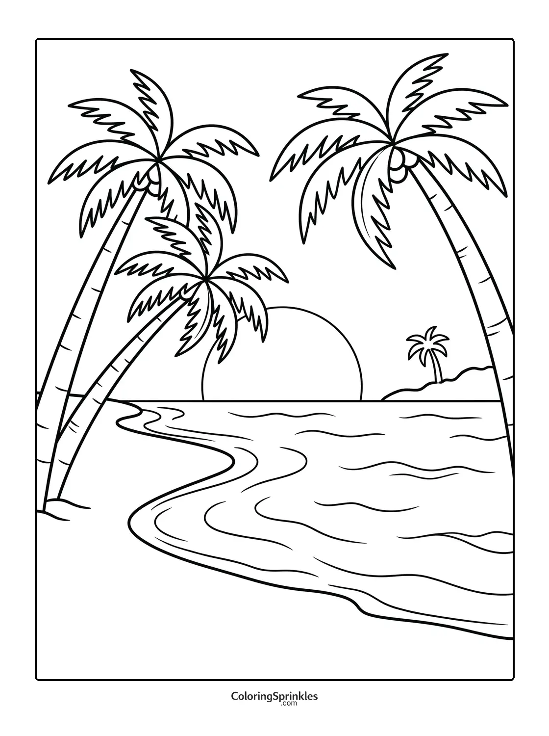 Beach Coloring Pages