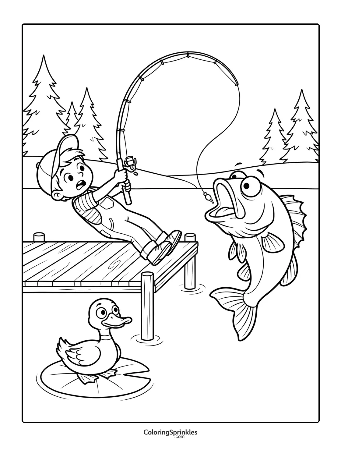 Fishing Coloring Pages 30 Free Printable PDFs Fishing Coloring Pages 30 Free Printable PDFs