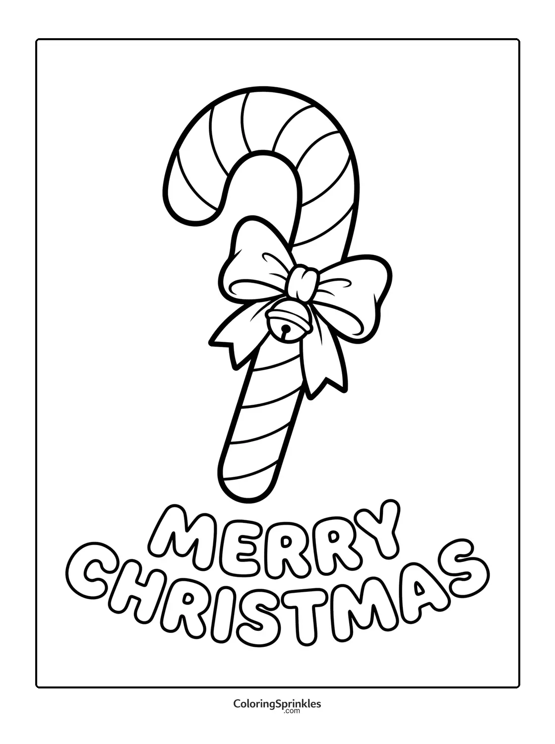 Candy Cane Coloring Pages