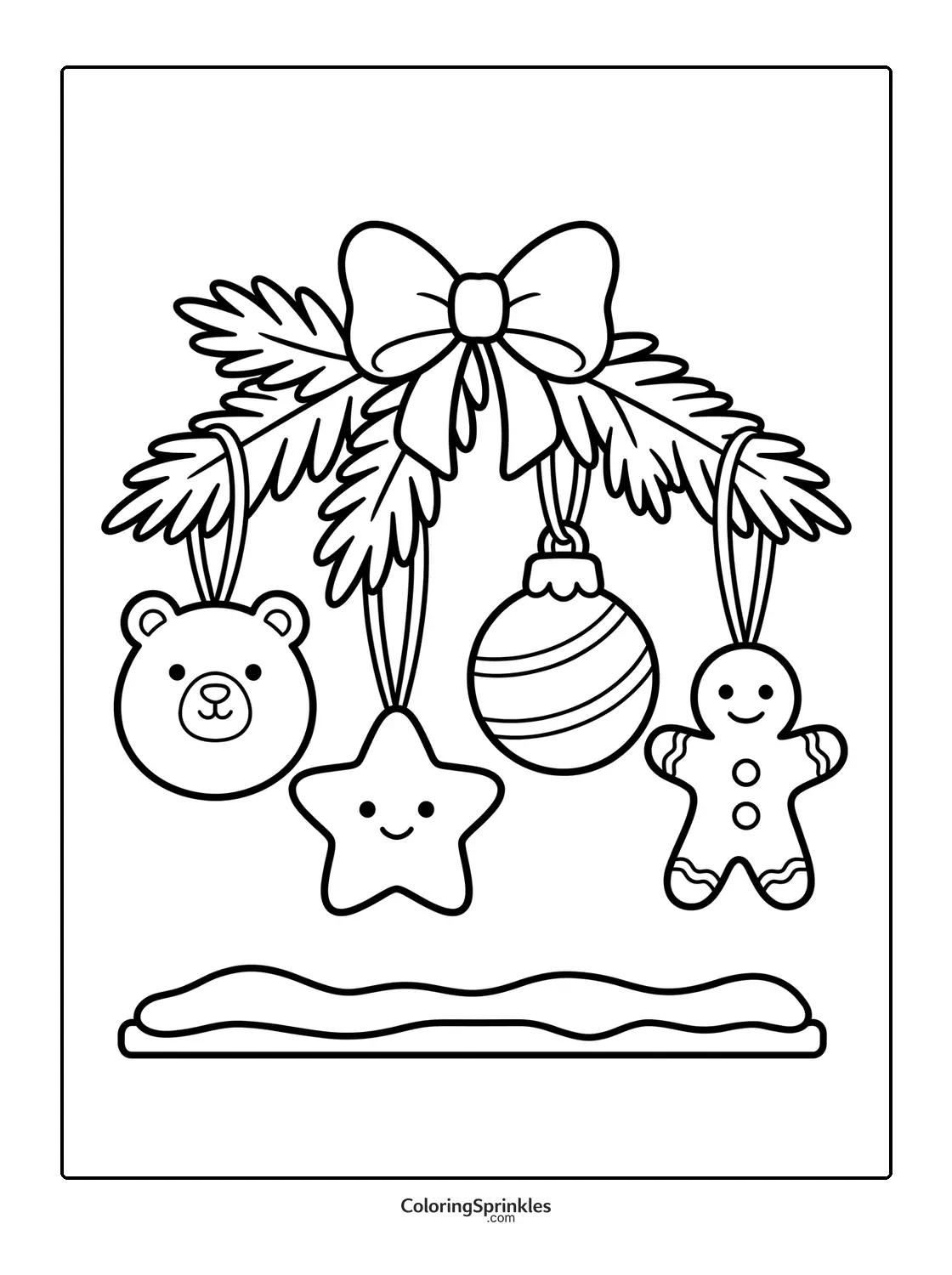 Christmas Ornament Coloring Pages
