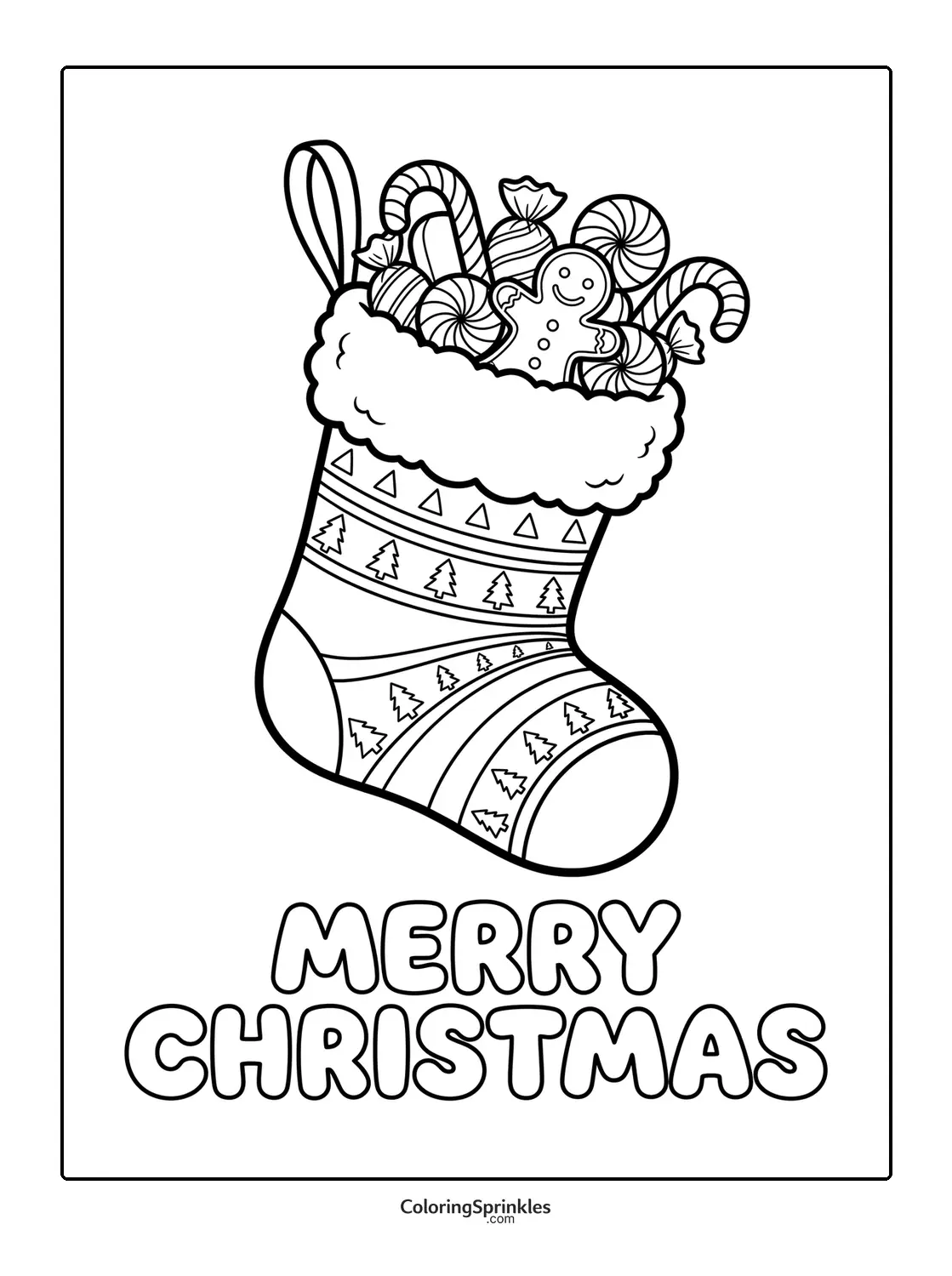 Christmas Stocking Coloring Pages