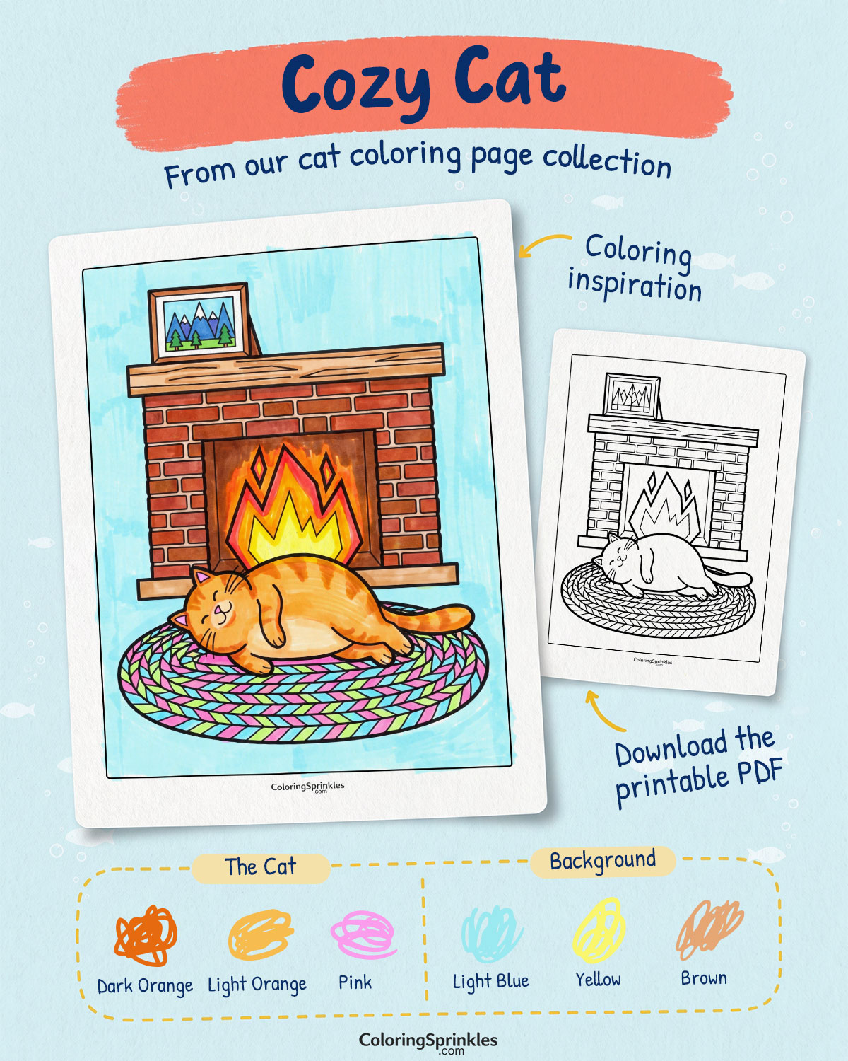 Cozy Cat Coloring Page Inspiration