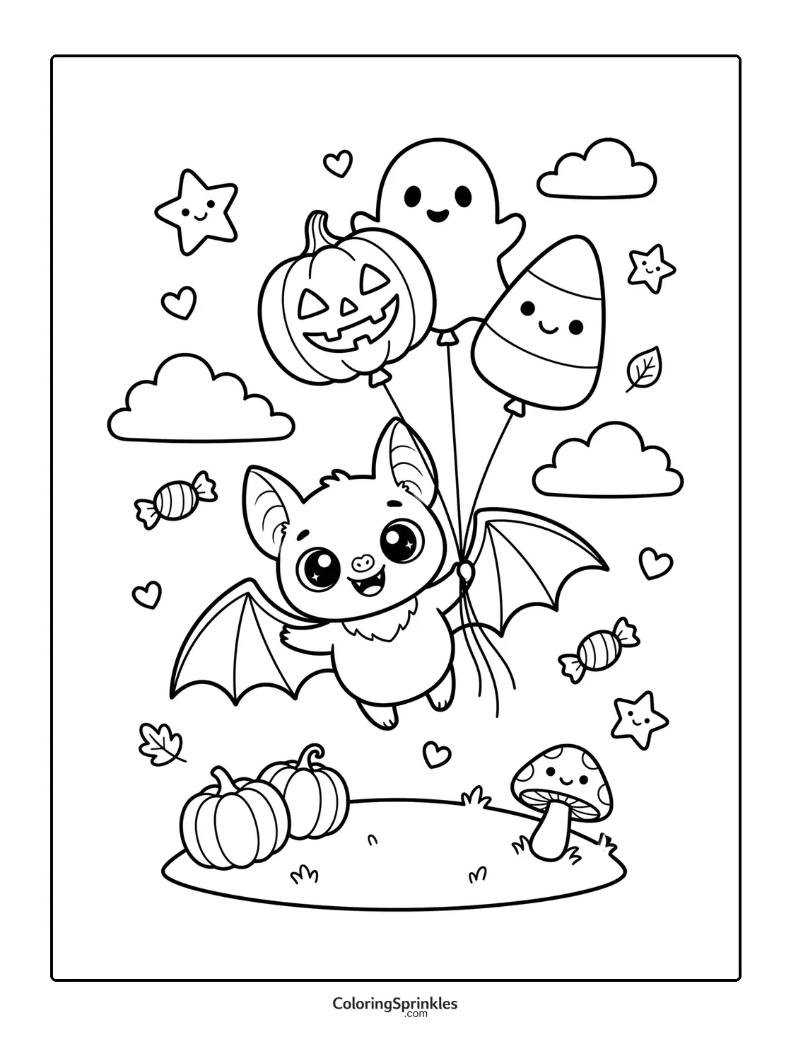 Cute Halloween Coloring Pages