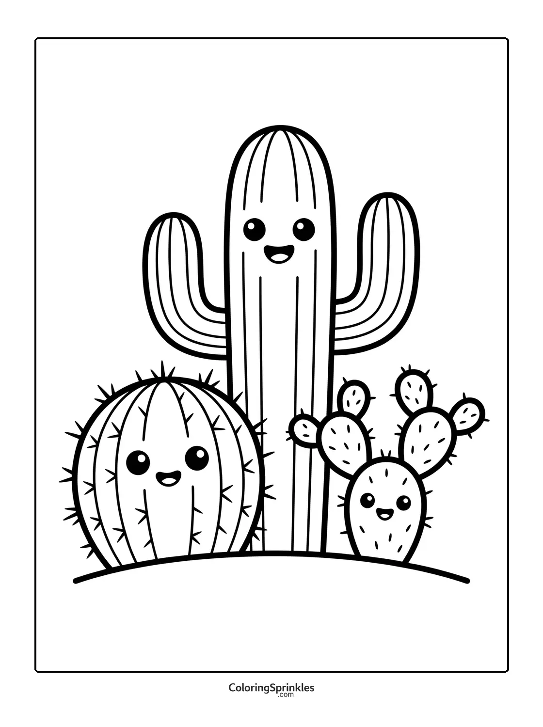 Cactus Coloring Pages