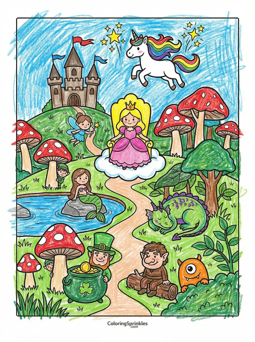 Fantasy Coloring Pages for Kids