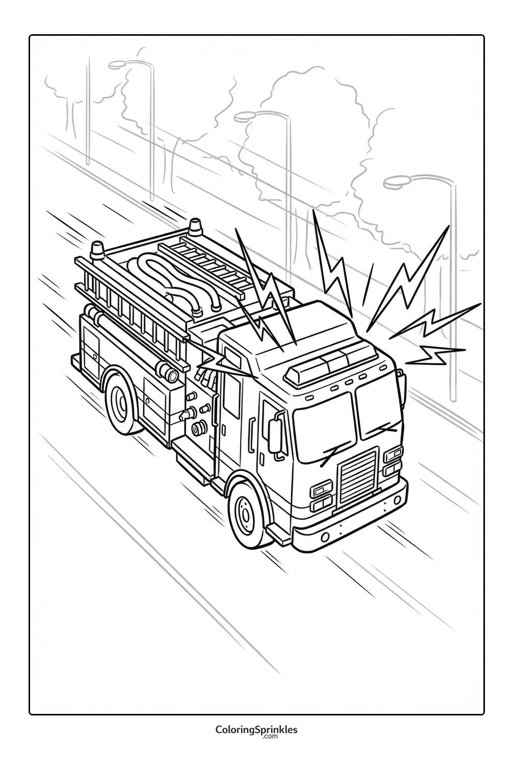 Fire Truck Coloring Pages