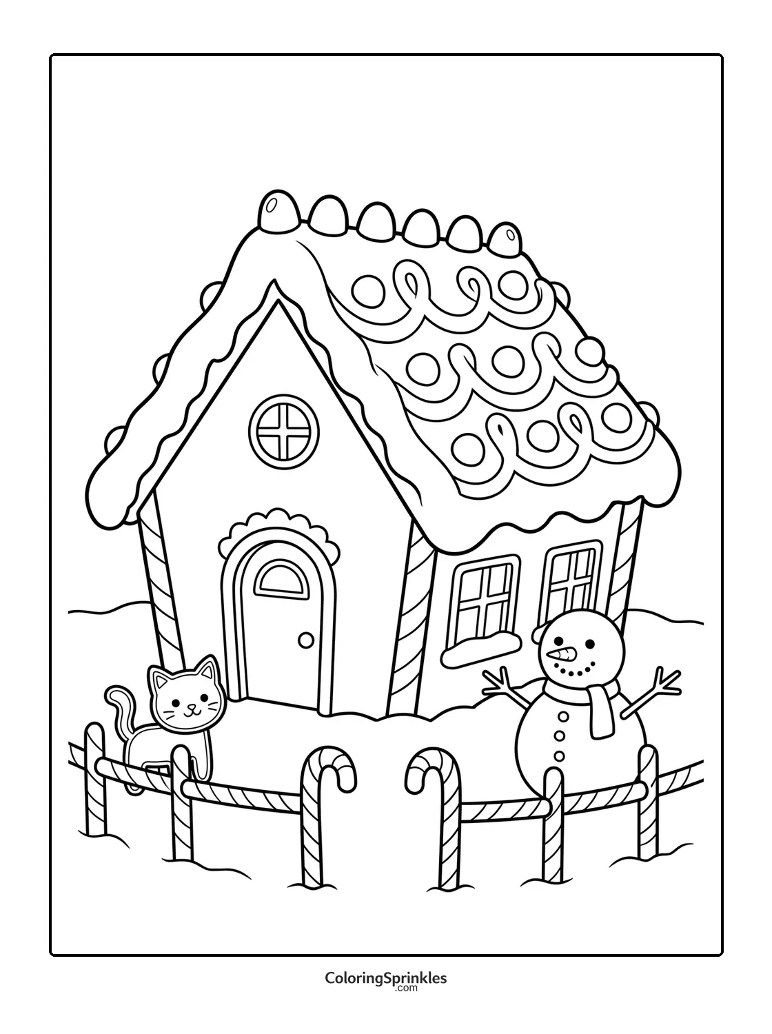 Gingerbread House Coloring Pages