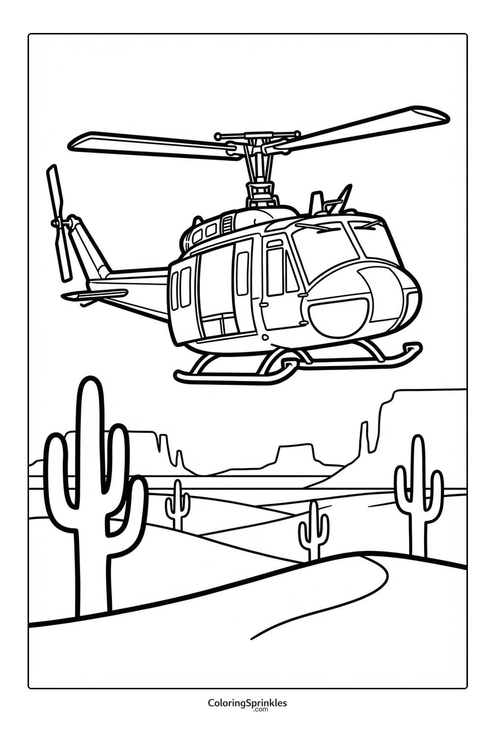 Helicopter Coloring Pages