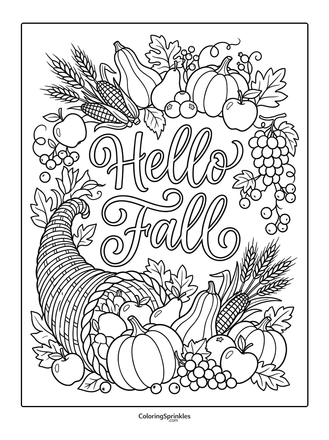 Fall Coloring Pages