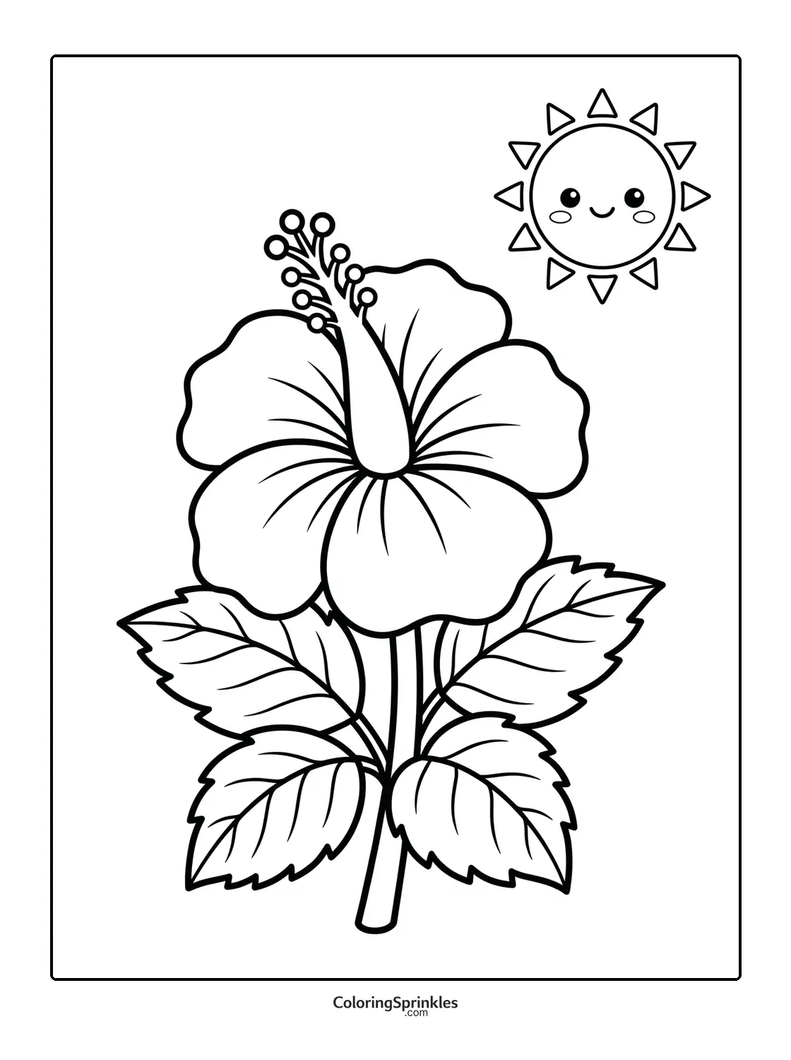 Hibiscus Coloring Pages