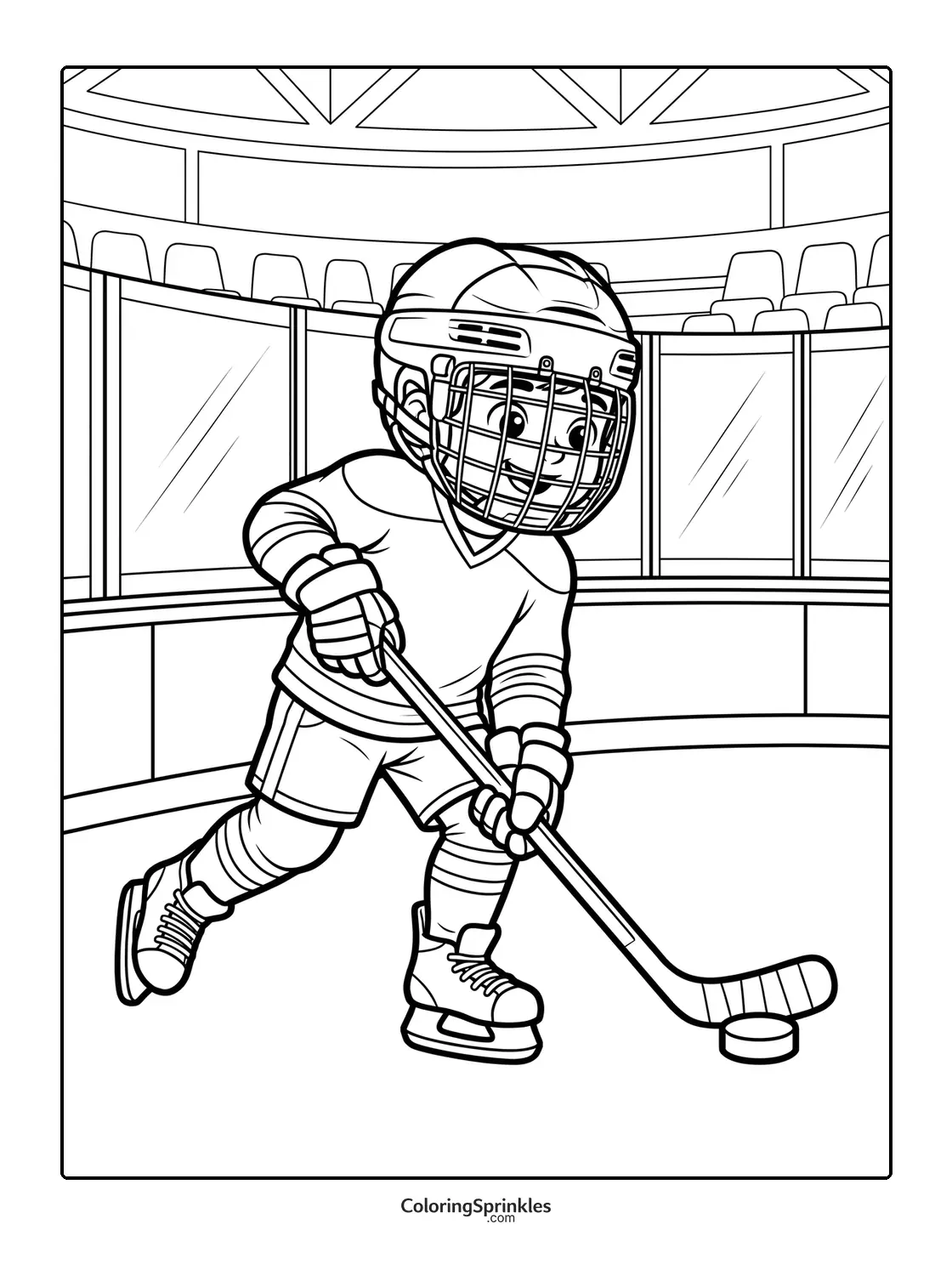 Ice Hockey Coloring Pages