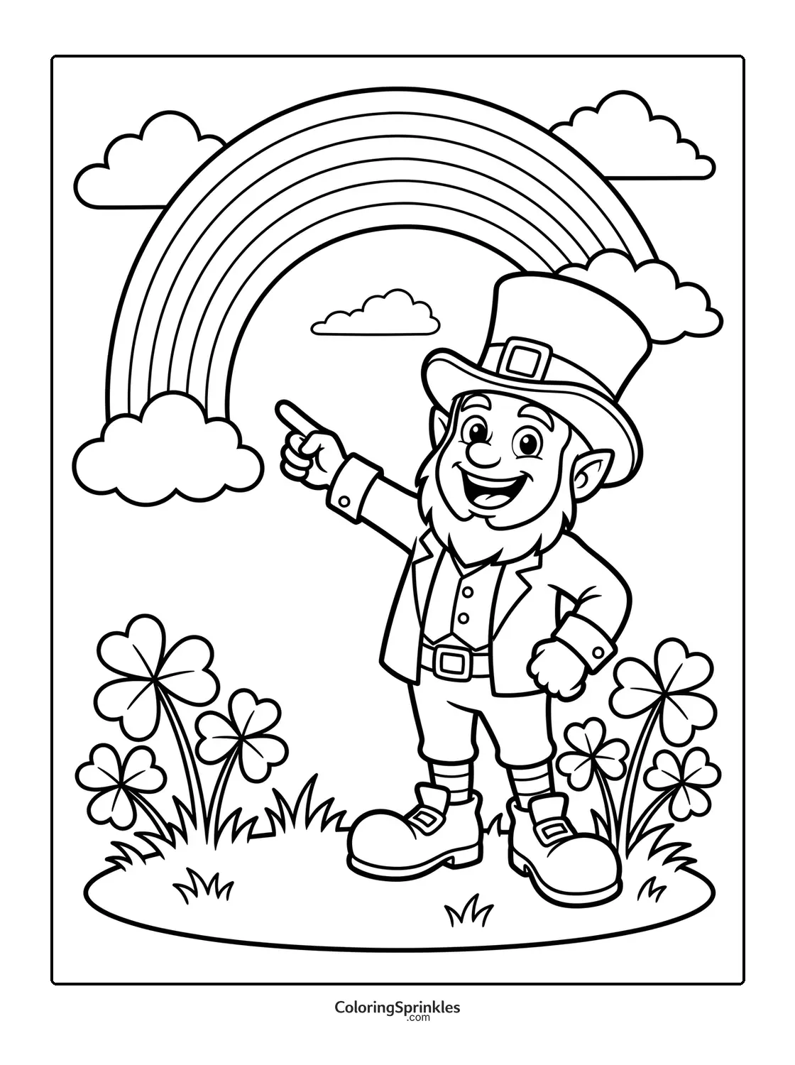 Leprechaun Coloring Pages