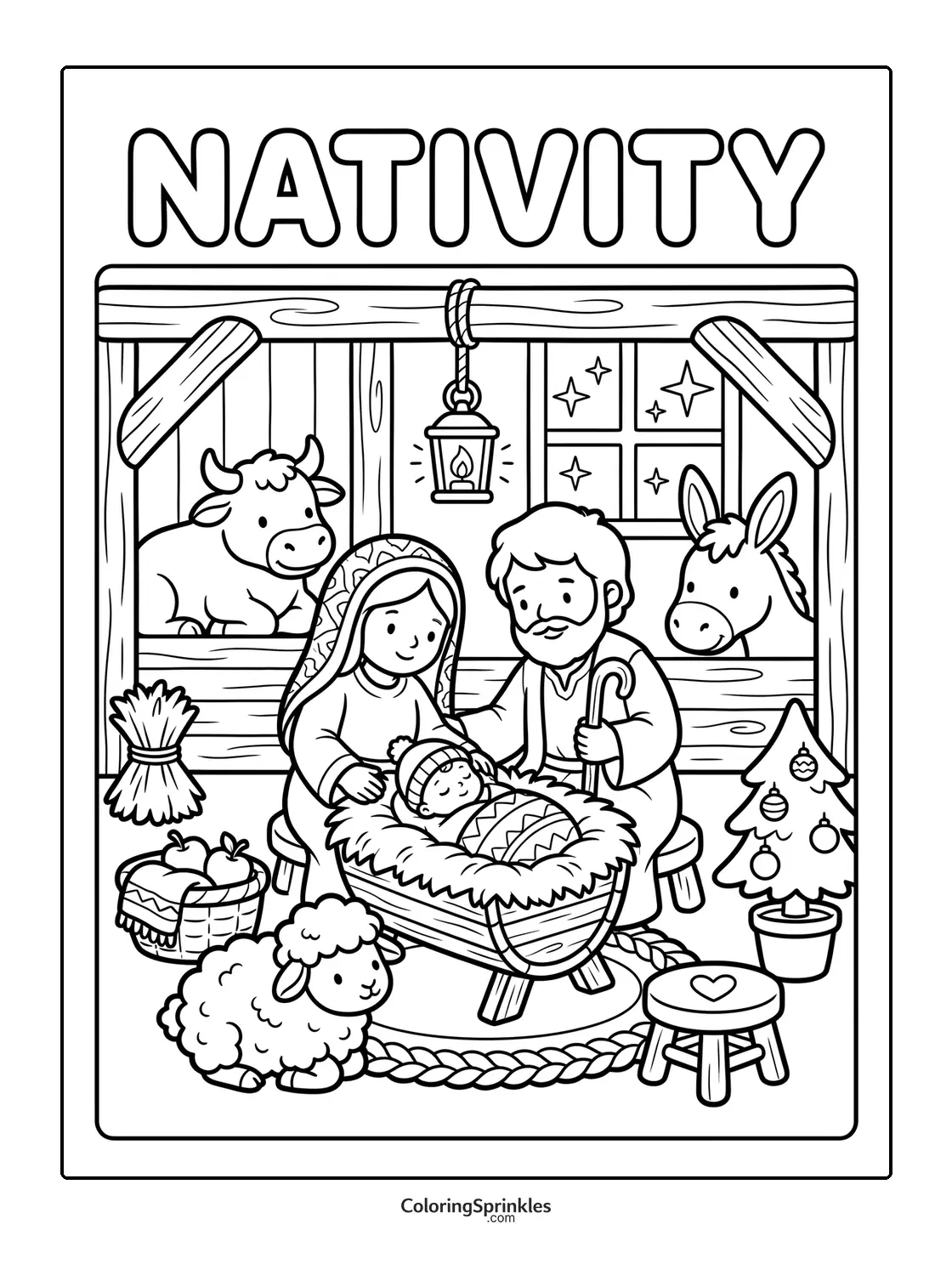Nativity Coloring Pages