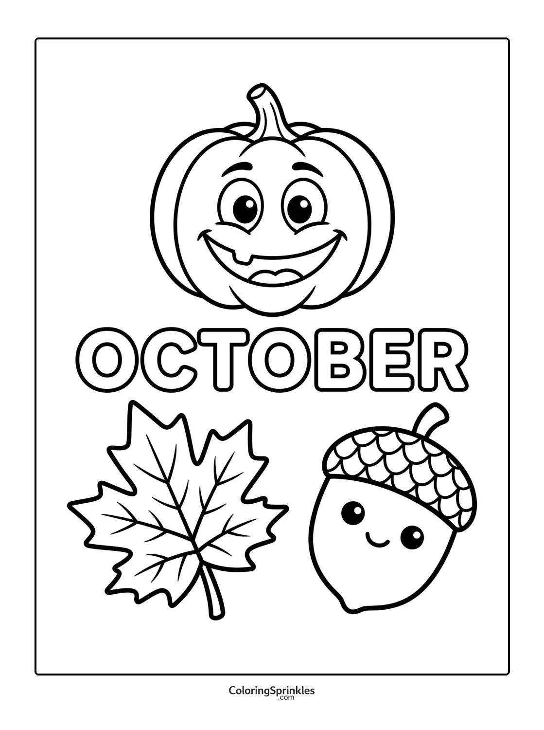 October Coloring Pages