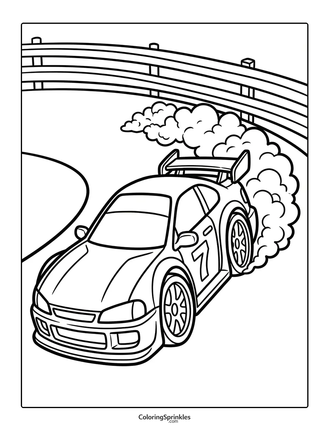 Race Car Coloring Pages