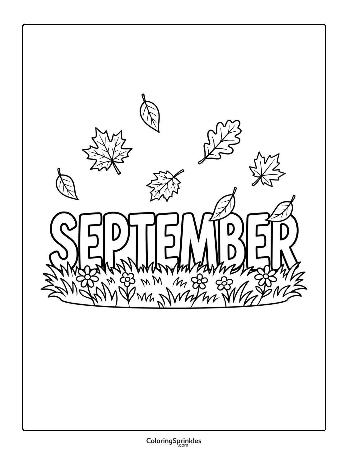 September Coloring Pages