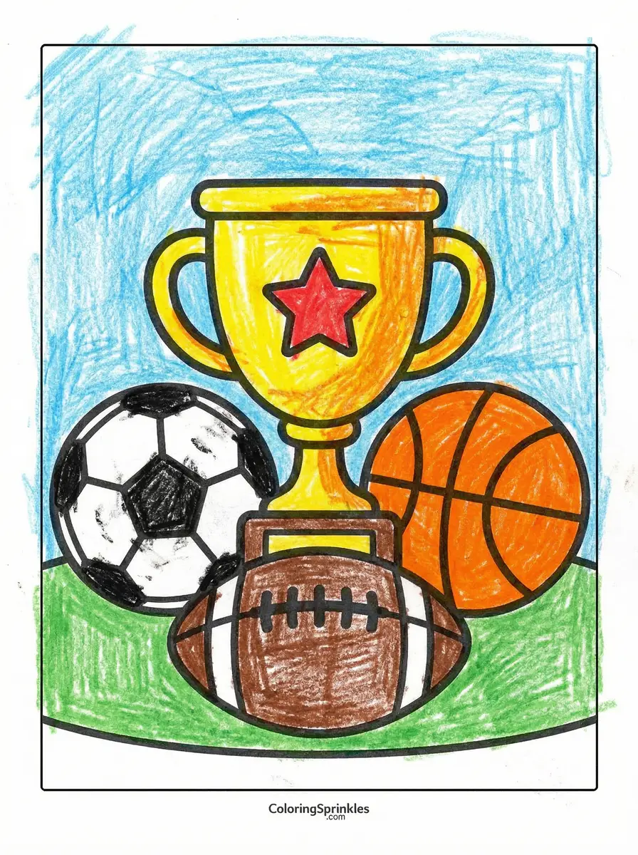 Sports Coloring Pages for Kids