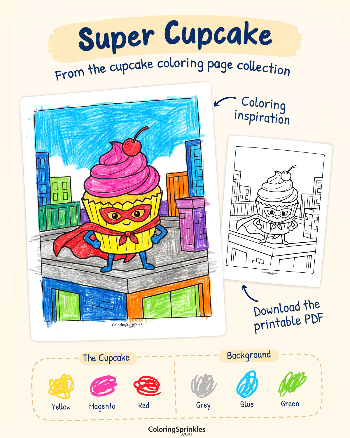 Super Cupcake Coloring Page Inspiration