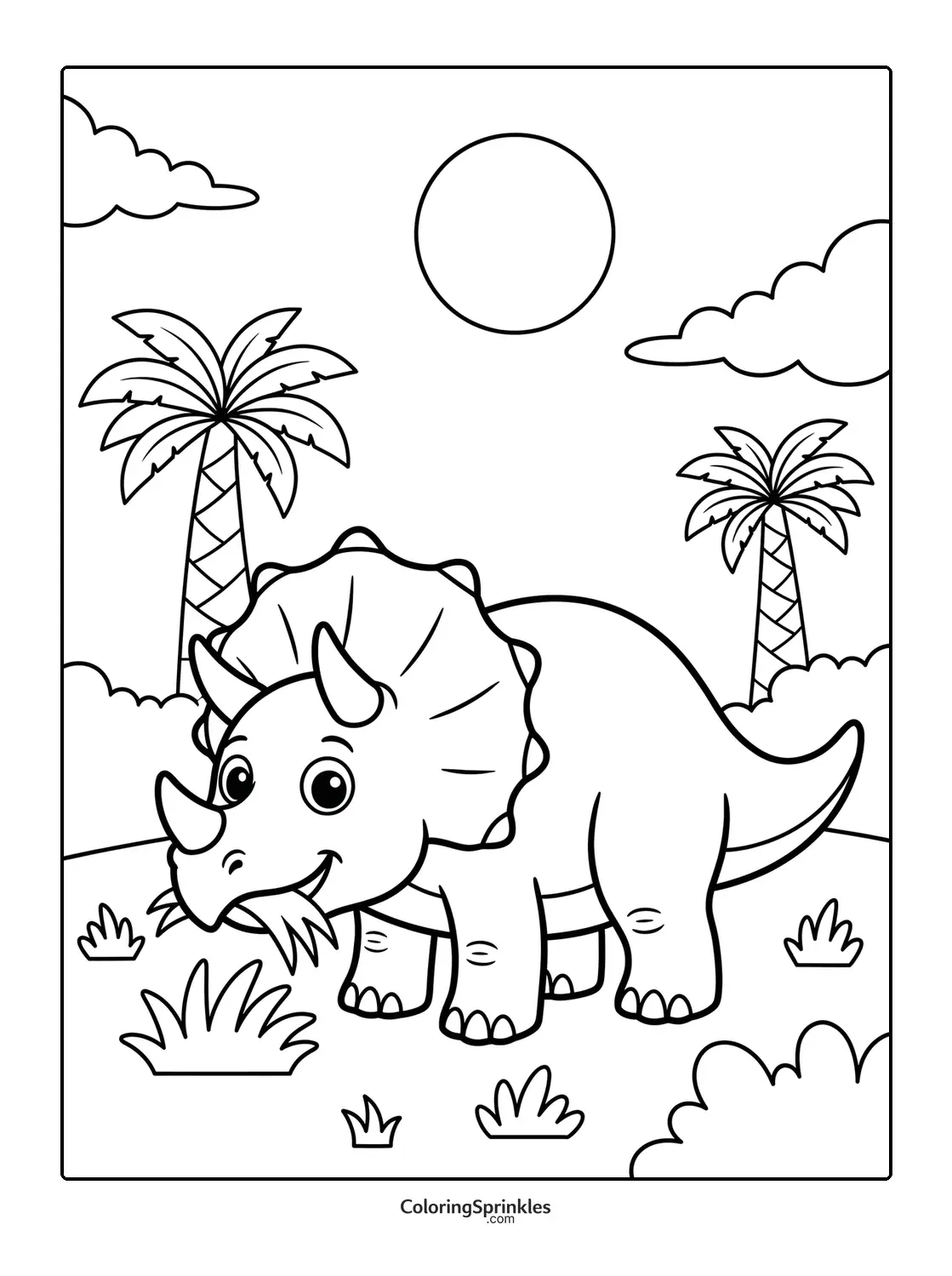 Triceratops Coloring Pages