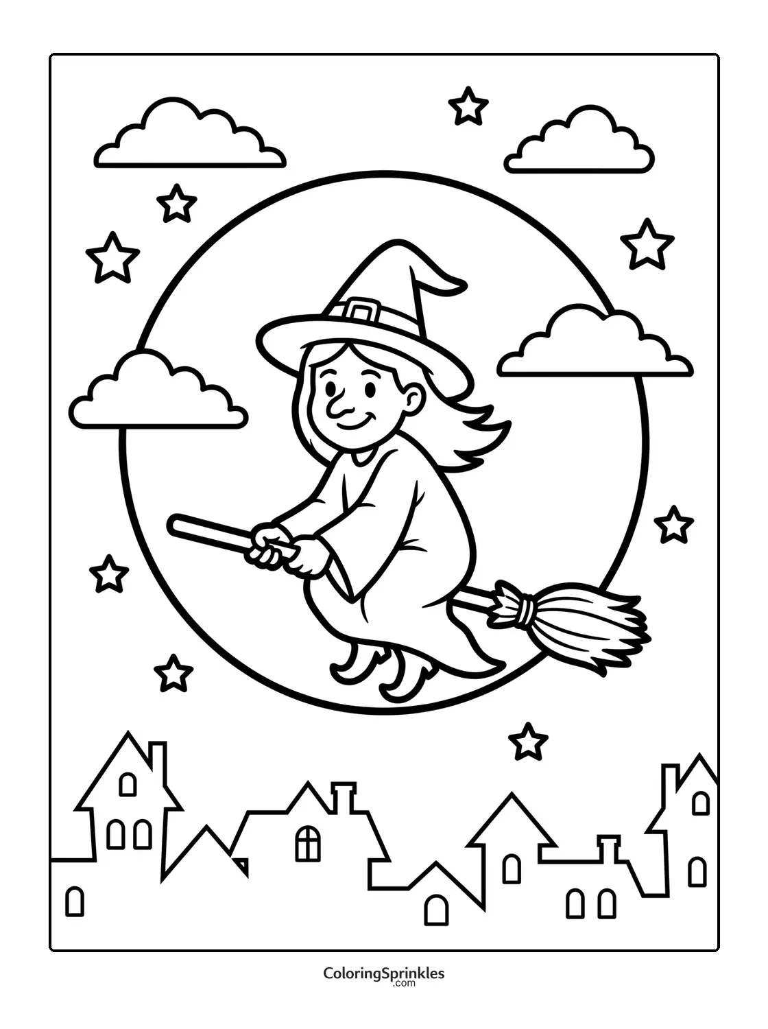 Witch Coloring Pages